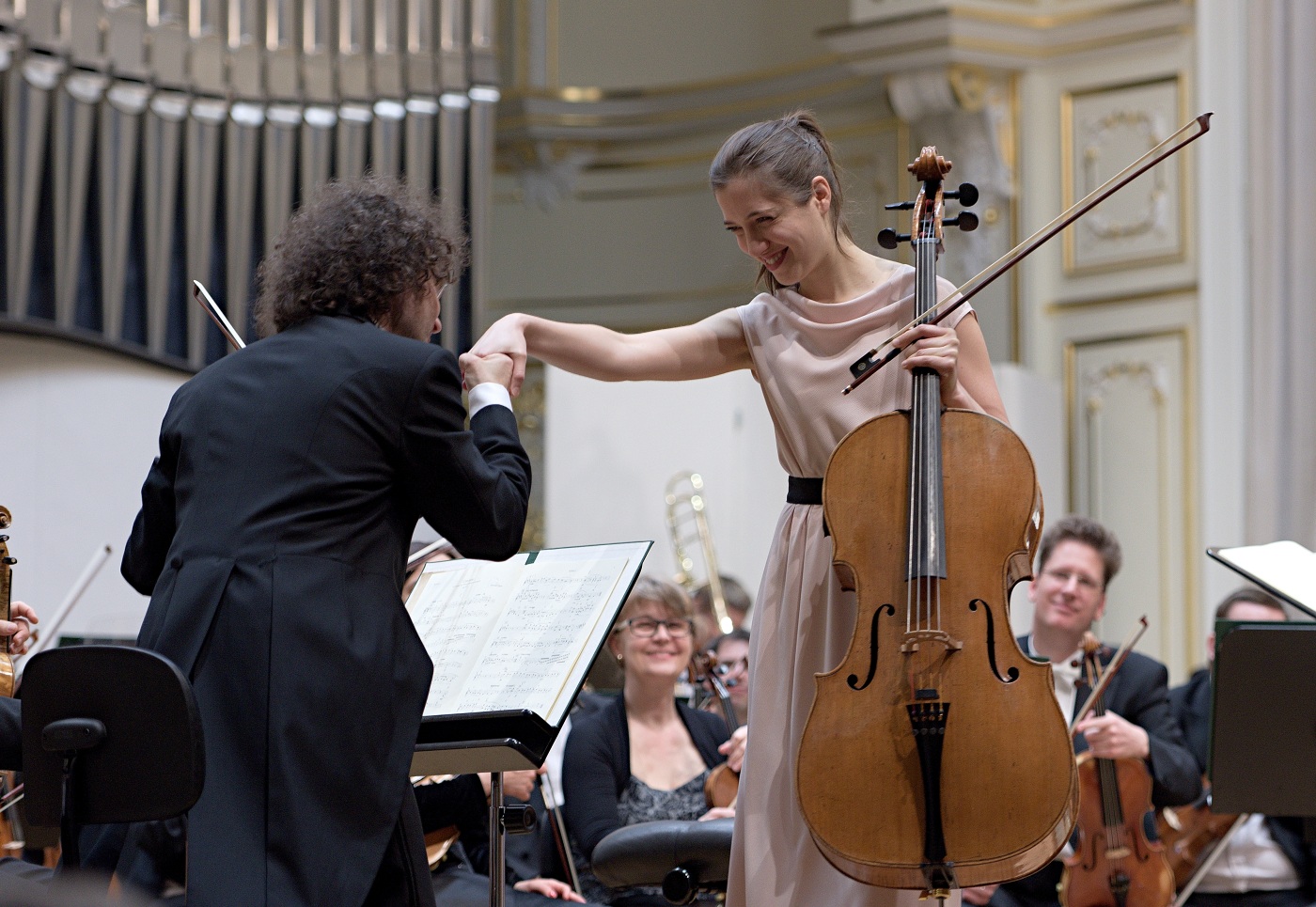 21.04.2016 Slovenská filharmónia; Camille Thomas, Aziz Shokhakimov © Jan Lukas