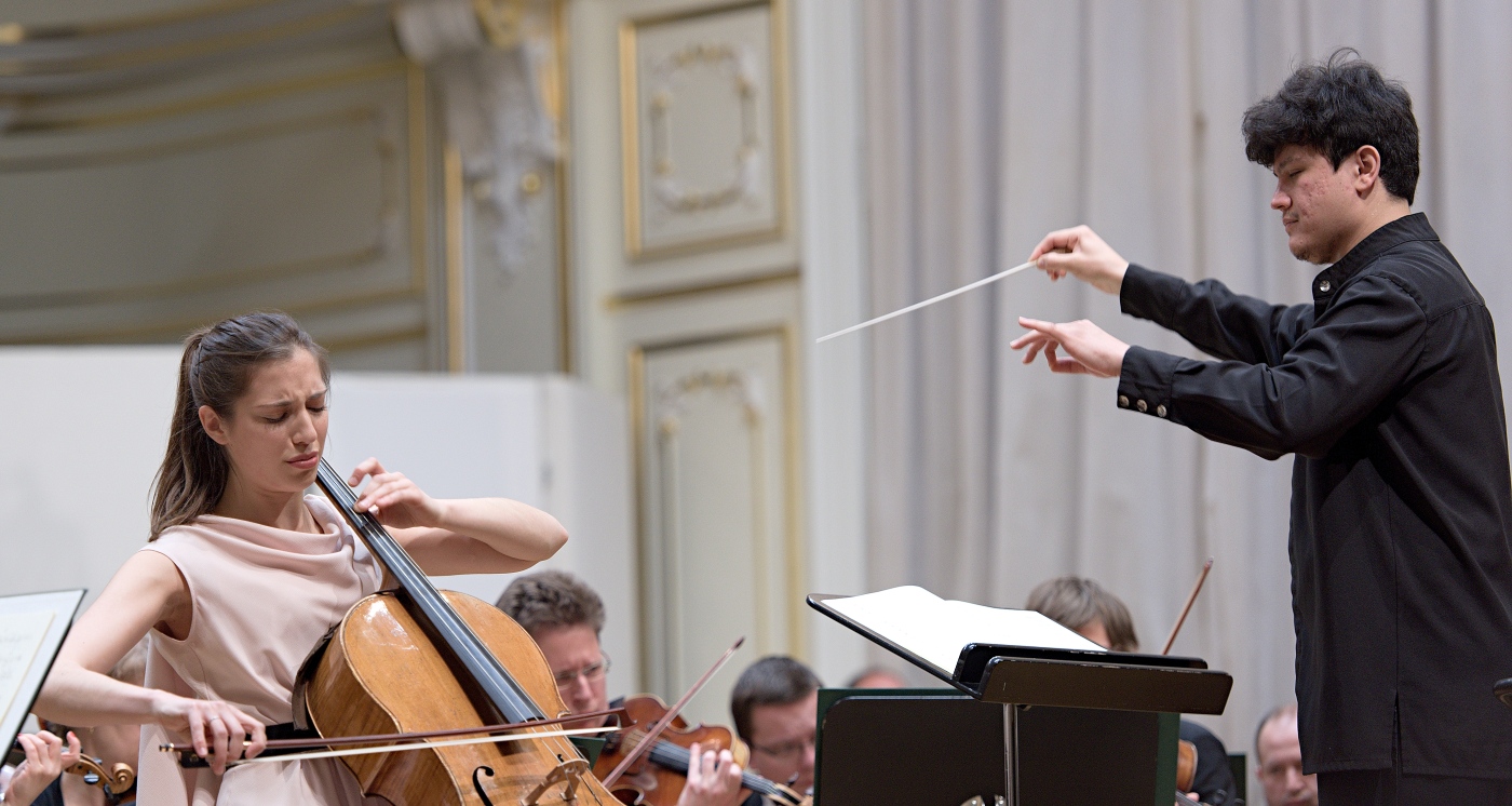 21.04.2016 Slovenská filharmónia; Camille Thomas, Aziz Shokhakimov © Jan Lukas
