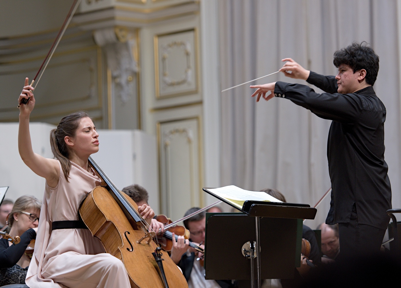 21.04.2016 Slovenská filharmónia; Camille Thomas, Aziz Shokhakimov © Jan Lukas