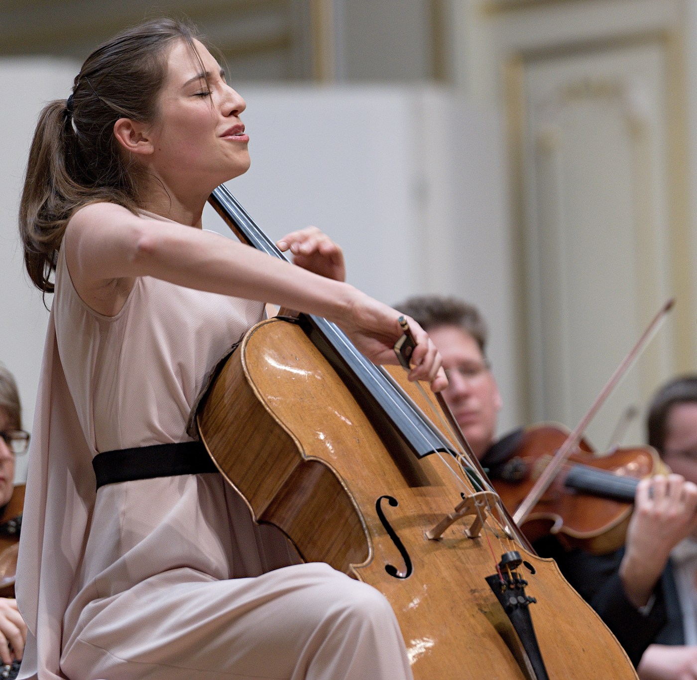 21.04.2016 Slovenská filharmónia; Camille Thomas, Aziz Shokhakimov © Jan Lukas