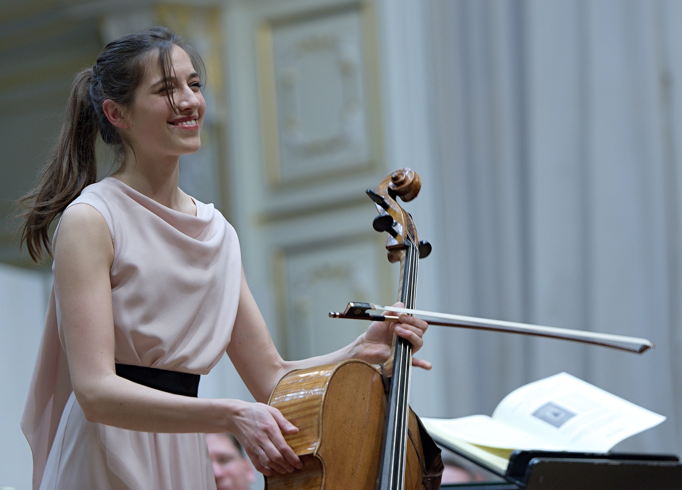 21.04.2016 Slovenská filharmónia; Camille Thomas, Aziz Shokhakimov © Jan Lukas