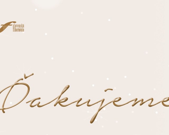 Vianočná pošta Slovenskej filharmónie - Ď A K U J E M E - Ďakujeme Slovenská filharmonia DL 