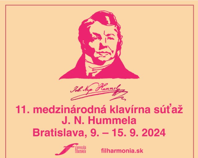 Už v septembri sa v Slovenskej filharmónii uskutoční 11. medzinárodná klavírna súťaž Johanna Nepomuka Hummela - 11. medzinárodná klavírna súťaž J. N. Hummela 